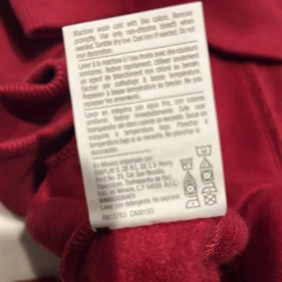 Mens Cozy up with this champion hoodie, cranberry in color with camo writing - Picture 12 of 12